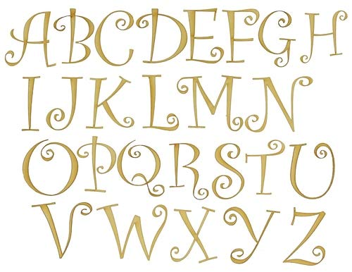 8 Inch X 1/4 Inch A-Z Wood Letters in Curlz Font - Handmade in USA for DIY Crafts, Home Decor, Wedding & Party Decorations