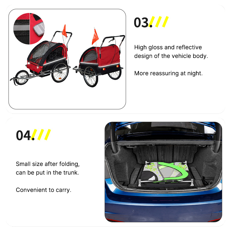Premium Scooter Trailer for Adults & Kids - Heavy Duty Cargo Carrier with Universal Hitch - Perfect for Groceries, Camping Gear & Beach Outings