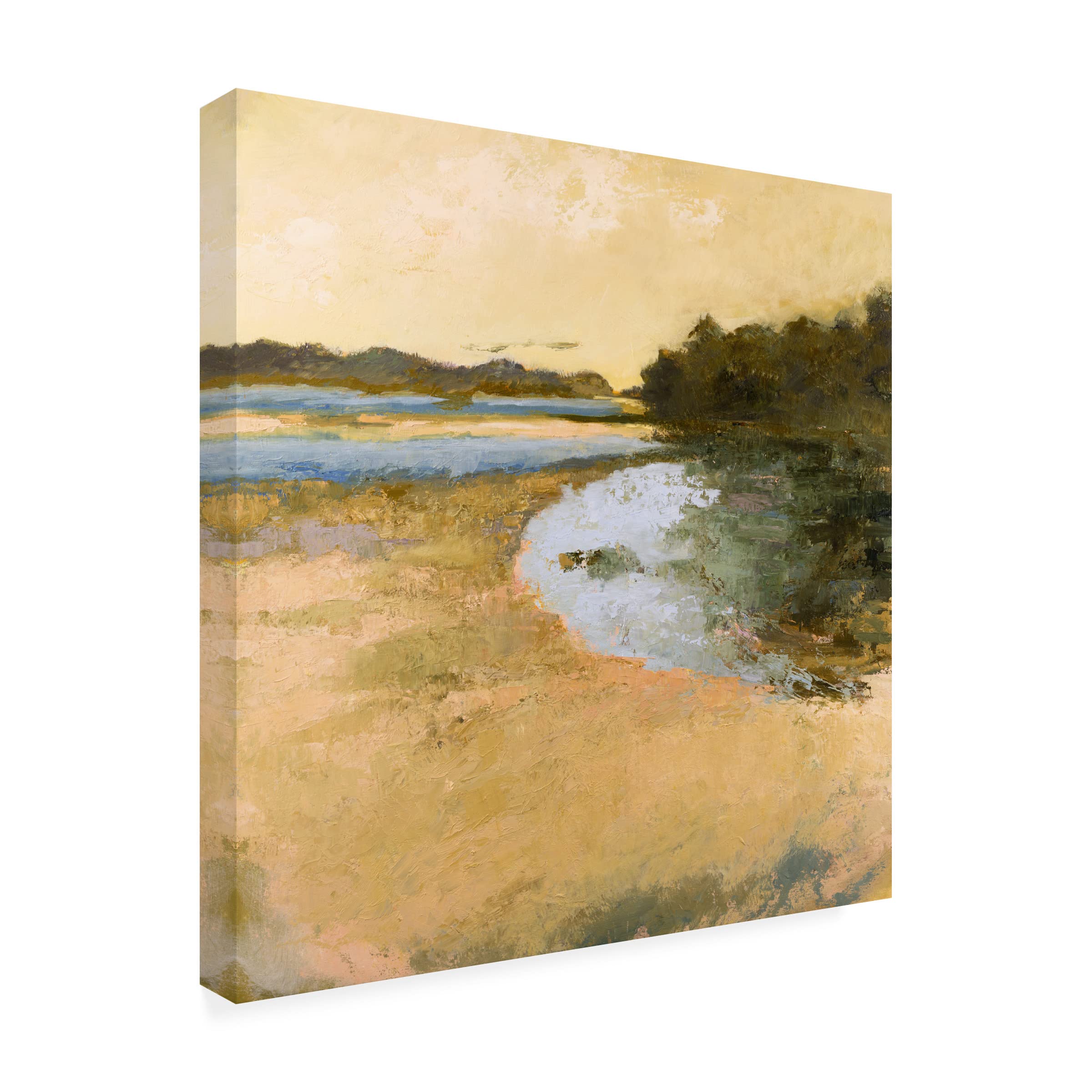 Toby Gordon 'Brave Boat Harbor' Canvas Wall Art Print - Coastal Landscape Painting for Living Room, Bedroom & Office Decor