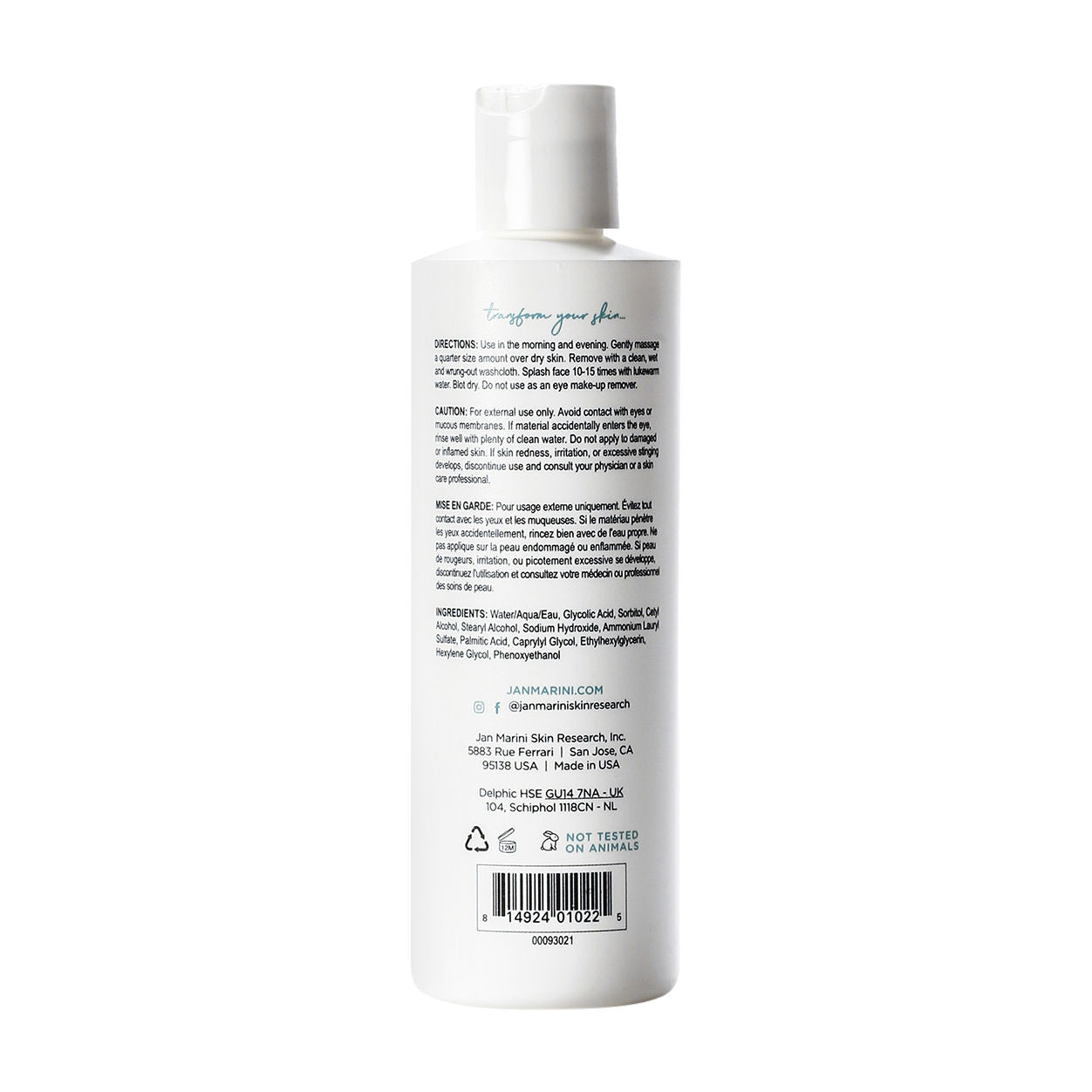 Bioglycolic Face Cleanser - Gentle Exfoliating Facial Wash for Clear Skin | Perfect for Daily Skincare Routine & Acne Treatment