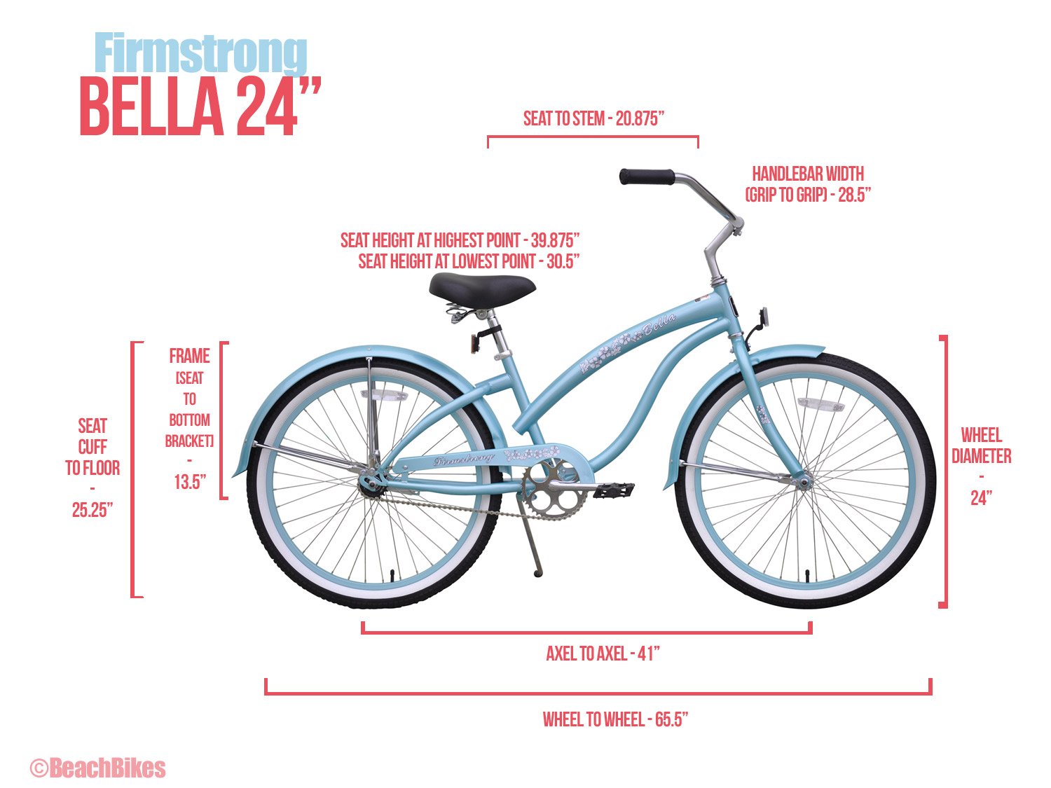 Firmstrong Bella Classic Beach Cruiser Bicycle - Comfortable Women's Cruiser Bike with 7 Speeds, Retro Style for Leisure Riding & Coastal Adventures