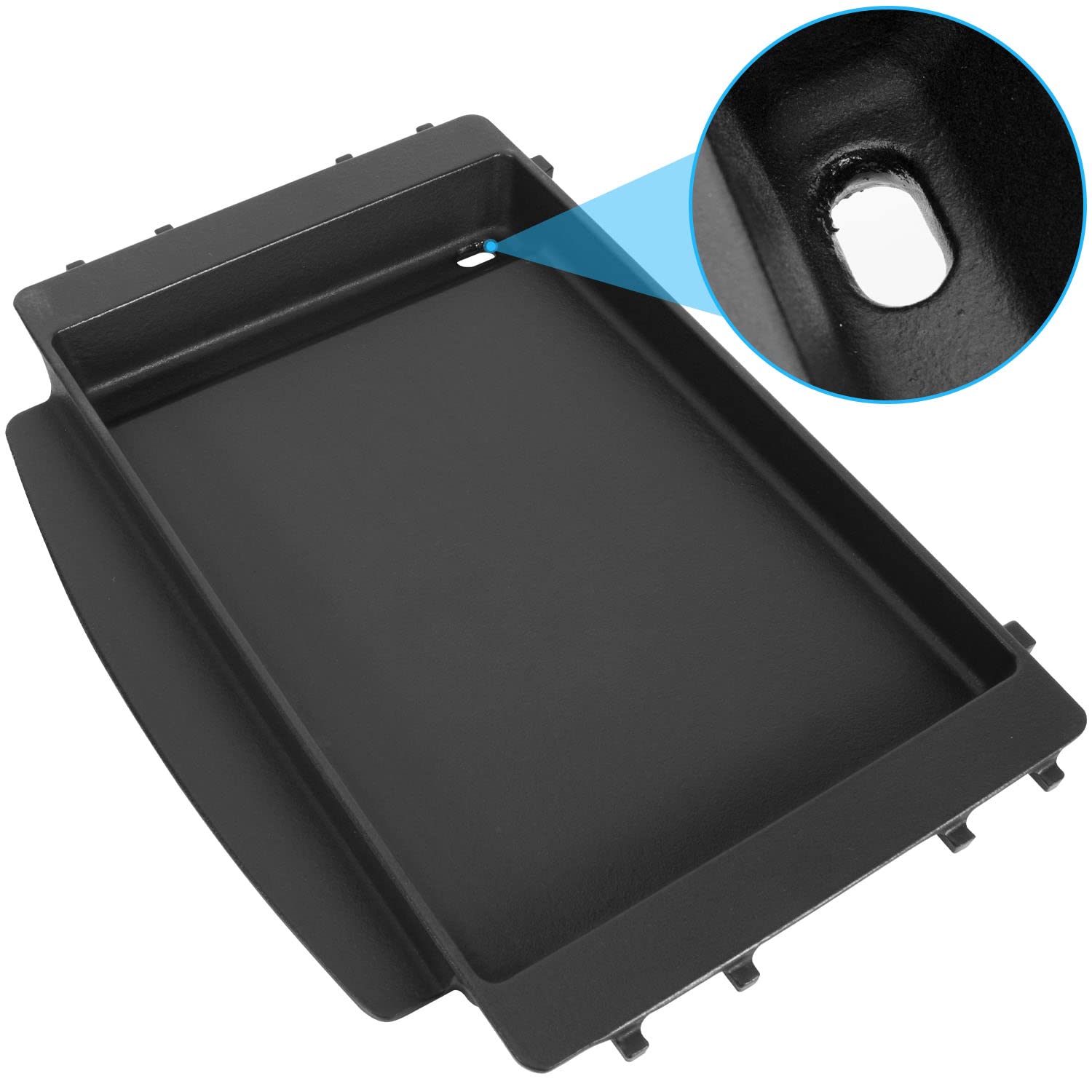Weber Spirit II & Genesis Silver Gas Grill Cast Iron Griddle Plate Replacement - Compatible with Spirit 200/300 Series & Genesis Silver B/C 1000-5000 Models - Heavy Duty Outdoor Cooking Griddle for BBQ, Steak, Pancakes & More