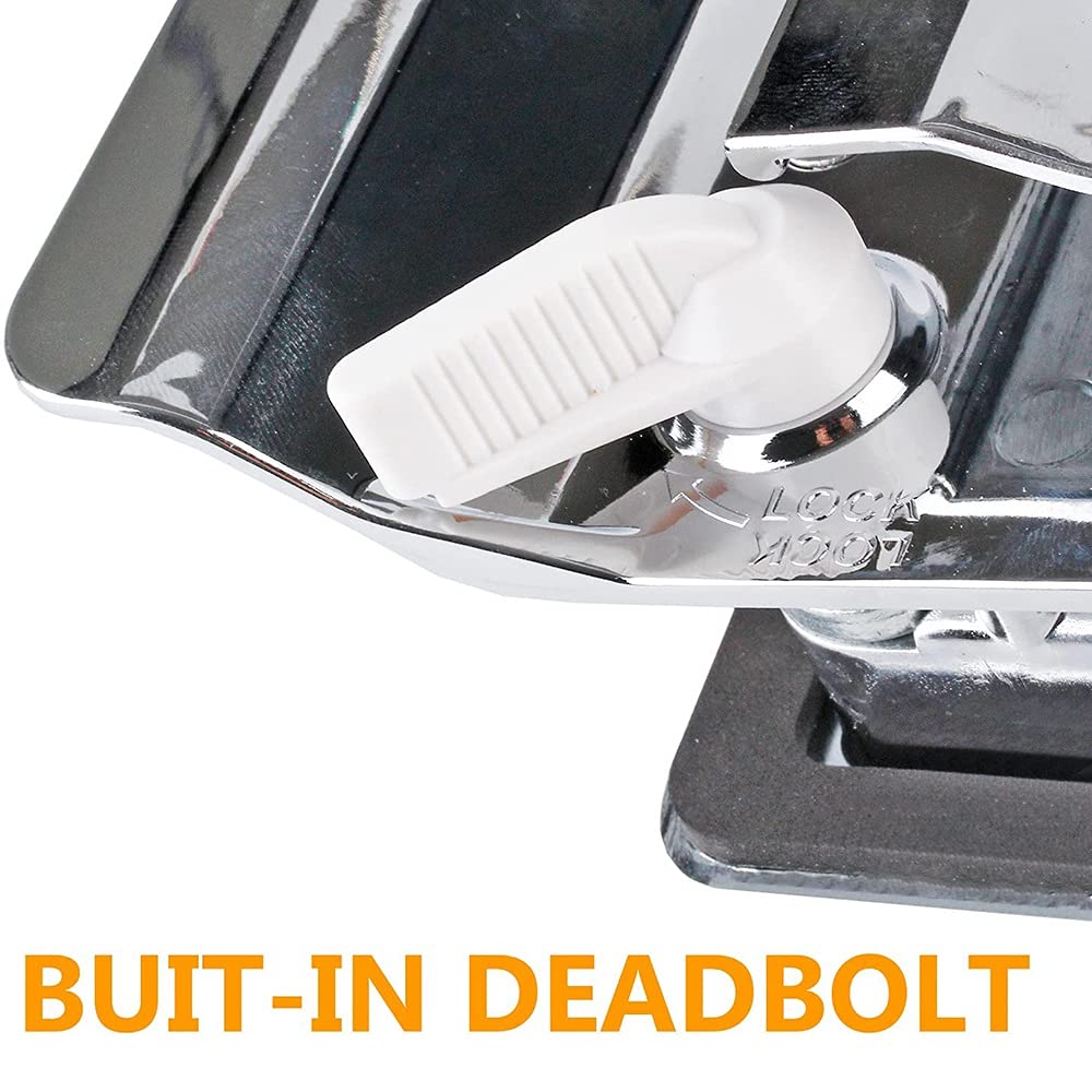RV Camper Door Lock - Heavy Duty Zinc Alloy Entry Door Latch with Paddle Deadbolt for Travel Trailers, Horse Trailers & Cargo Haulers | Secure Your Mobile Home, Camping Vehicle & Transport Equipment