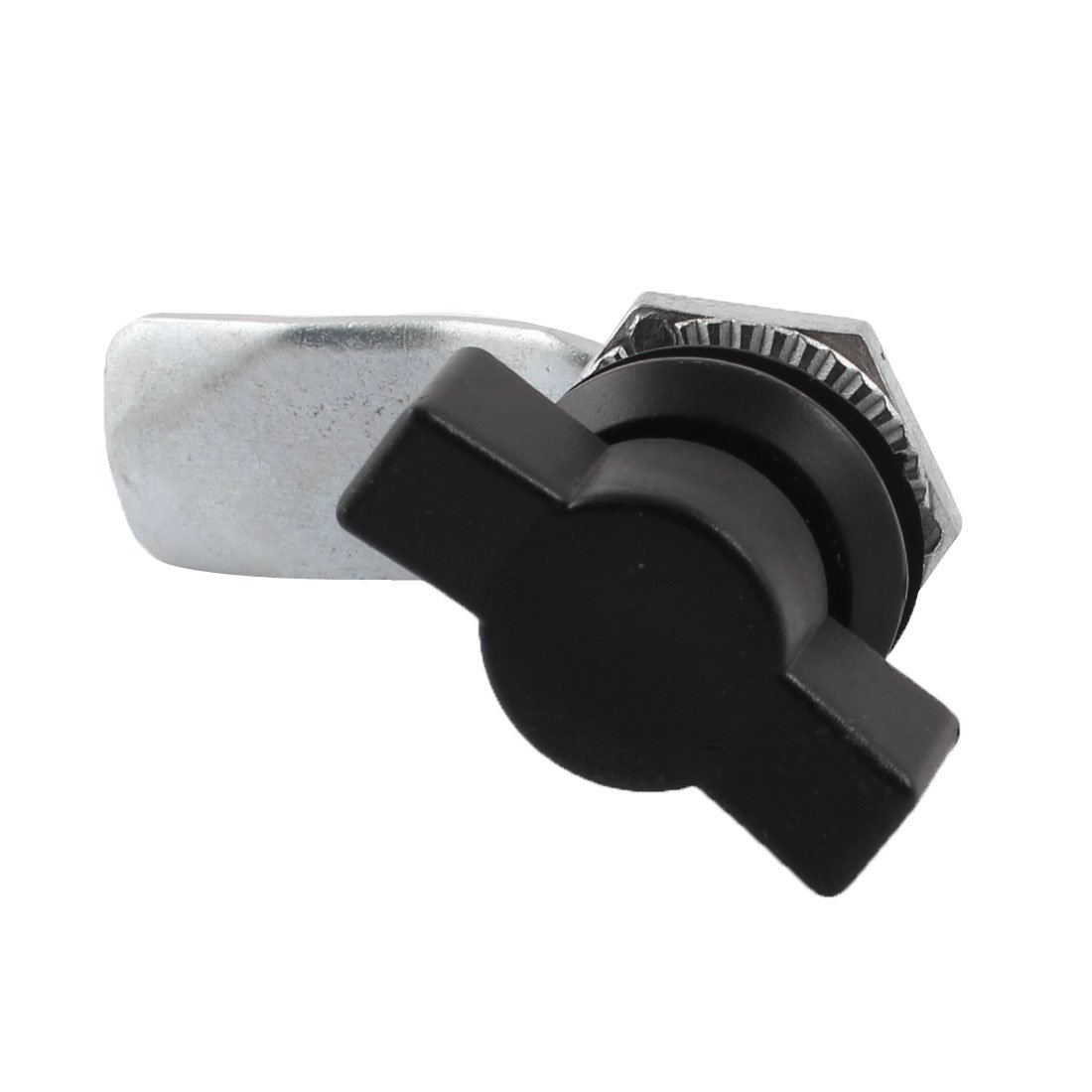 uxcell 1/4 Turn Electric Cabinet Lock - Silver Arch Handle with Mounting Plate | Secure Electrical Panels & Industrial Equipment