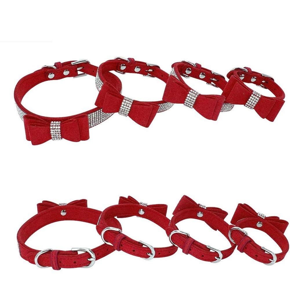 Sparkling Rhinestone Dog Collar & Leash Set with Crystal Diamonds - Elegant Pet Collar Harness for Small & Medium Dogs - Perfect for Parties, Weddings & Special Occasions