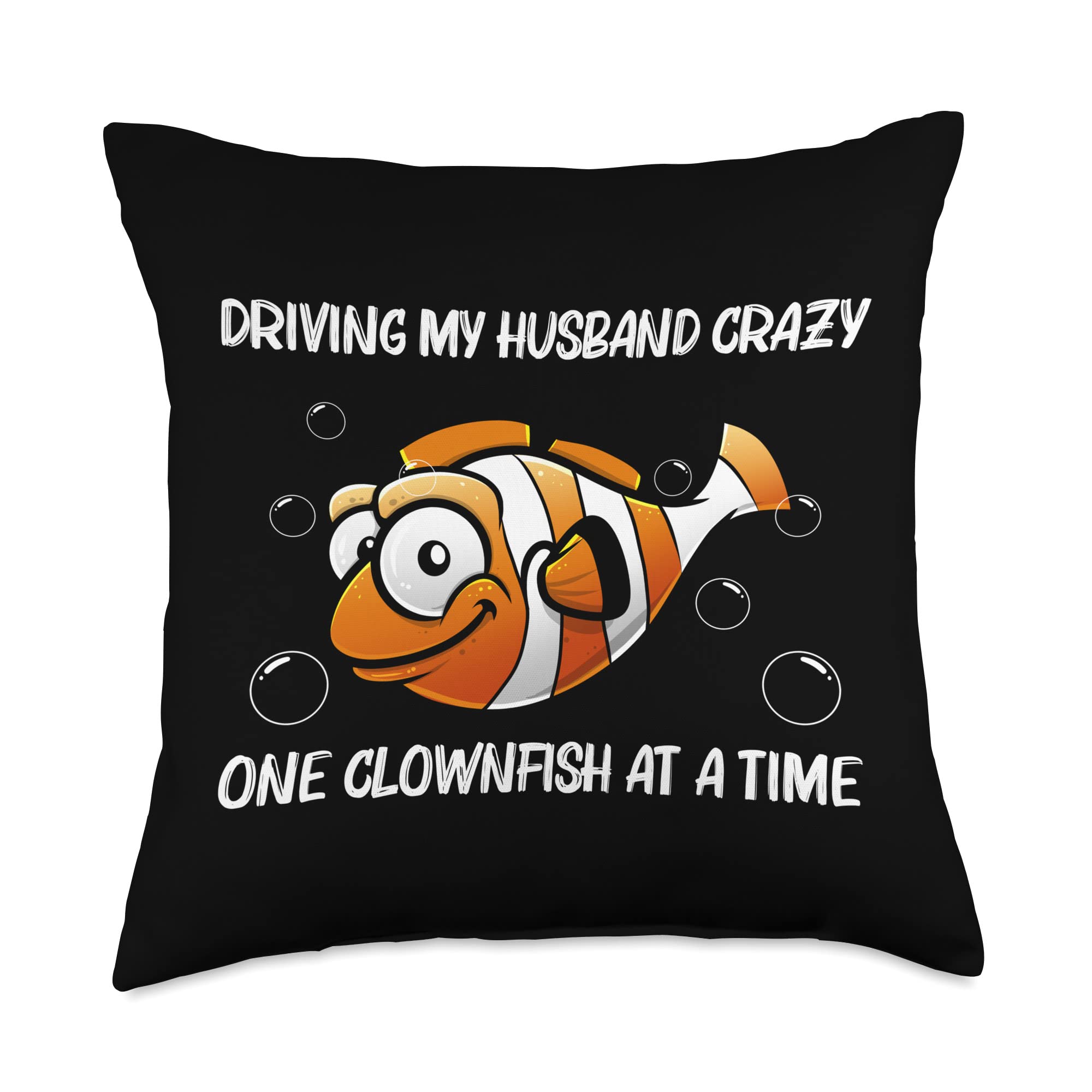 Clownfish Throw Pillow 18x18 - Best Gifts for Women & Moms - Ocean Decor