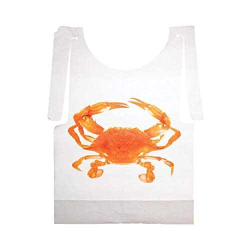 Premium Maine Lobster Bibs - Set of 12 Waterproof Crab Eating Bibs for Adults & Kids - Perfect for Seafood Boils, Crab Feasts & Clambakes