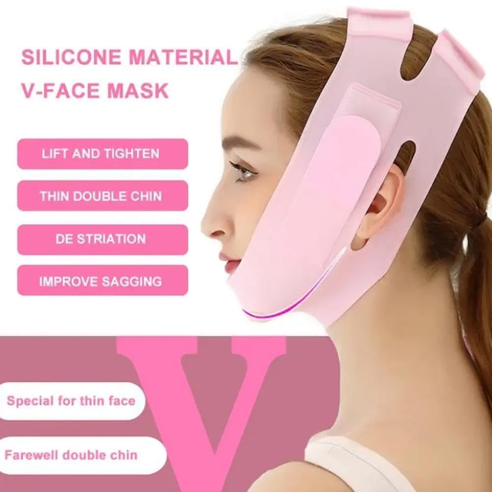 **Anti-Aging Silicone Face Mask for Women & Men – V-Lift Tightening Band for Cheek, Chin & Double Chin Reduction – Skin Firming & Slimming Facial Bandage (1 Count) – Perfect for Home Spa & Skincare Routine**