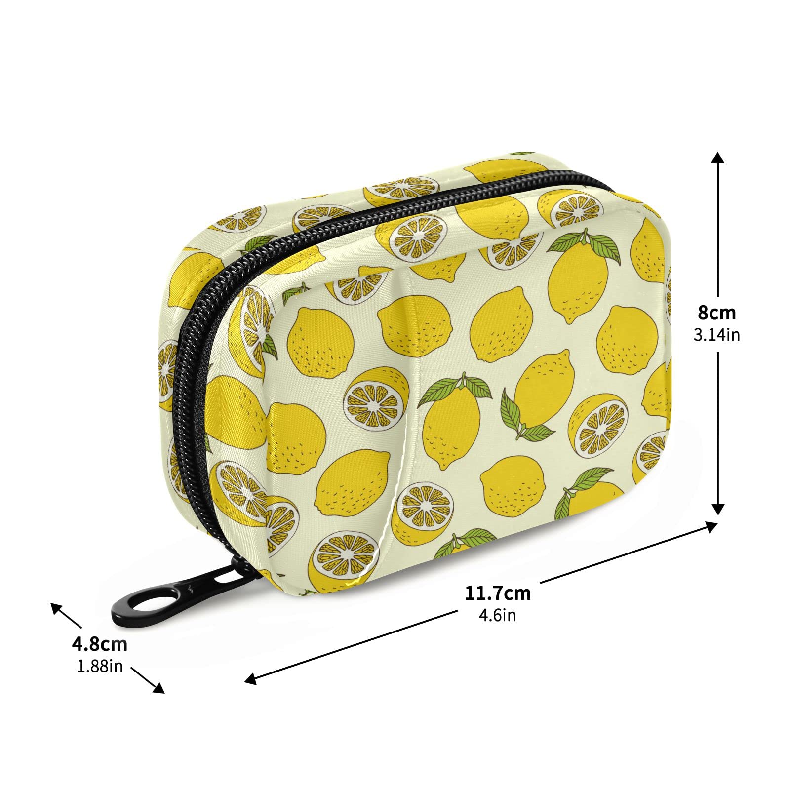 7-Day Weekly Pill Organizer Box - Portable Travel Medication Dispenser with Vitamin Holder - Compact & Cute Lemon Design - Perfect for Purse, Daily Medicine Management & On-the-Go Use