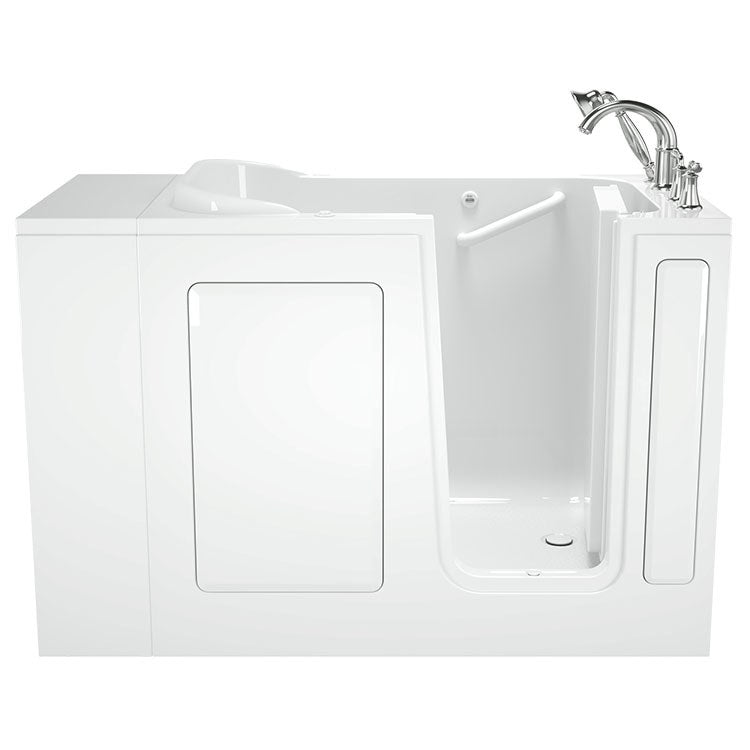 2848 Series 28W x 48L Gelcoat Walk-In Whirlpool Bathtub with Right Hand Drain & Faucet - Perfect for Spa-Like Relaxation in Master Bathrooms