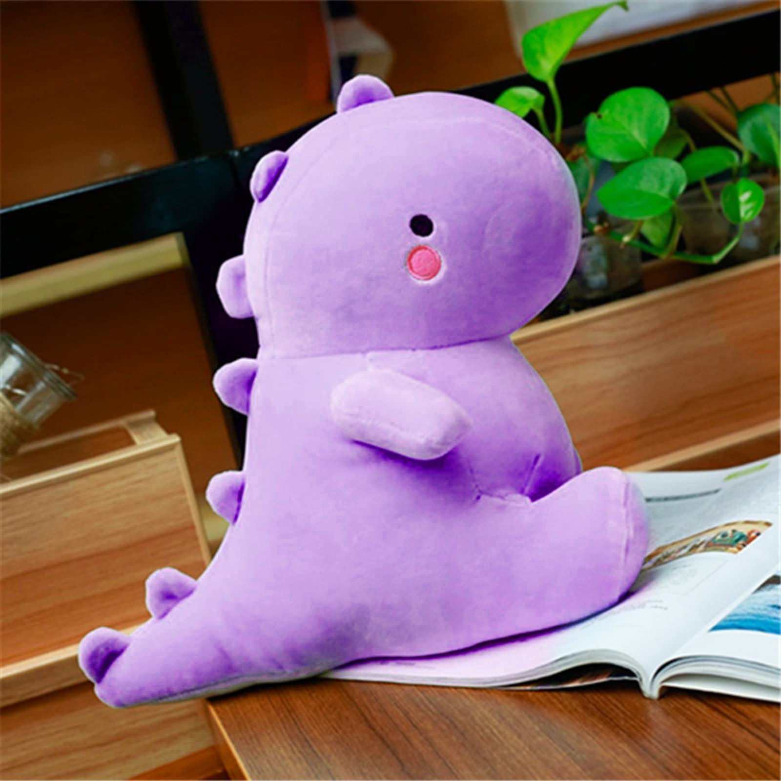 **Soft Purple Dinosaur Plush Toy - 20 Inch Cute Fat Dino Stuffed Animal for Kids, Perfect Birthday Gift for Boys & Girls - Great for Cuddling, Nursery Decor, and Playtime Fun**