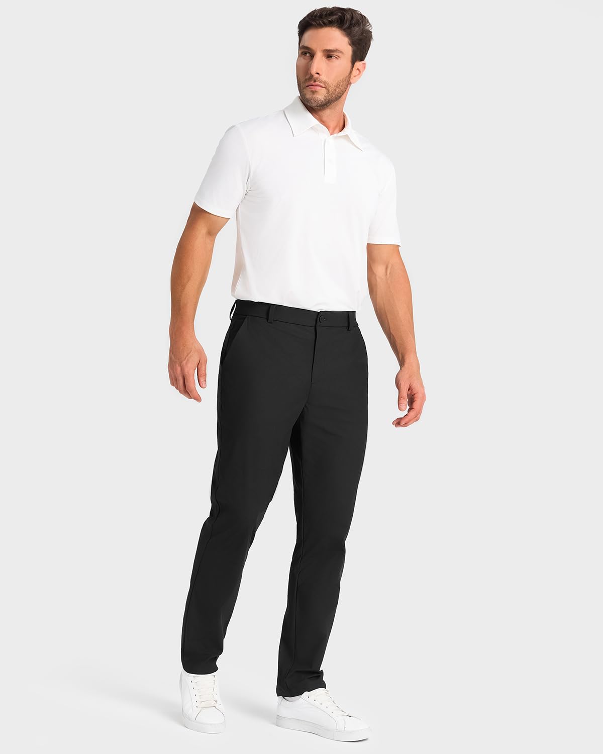 Men's Classic Fit Golf Pants - Stretch Work Dress Pants 30/32/34 Inch - Lightweight Casual Pants with Pockets - Perfect for Golf, Office & Business Casual Wear