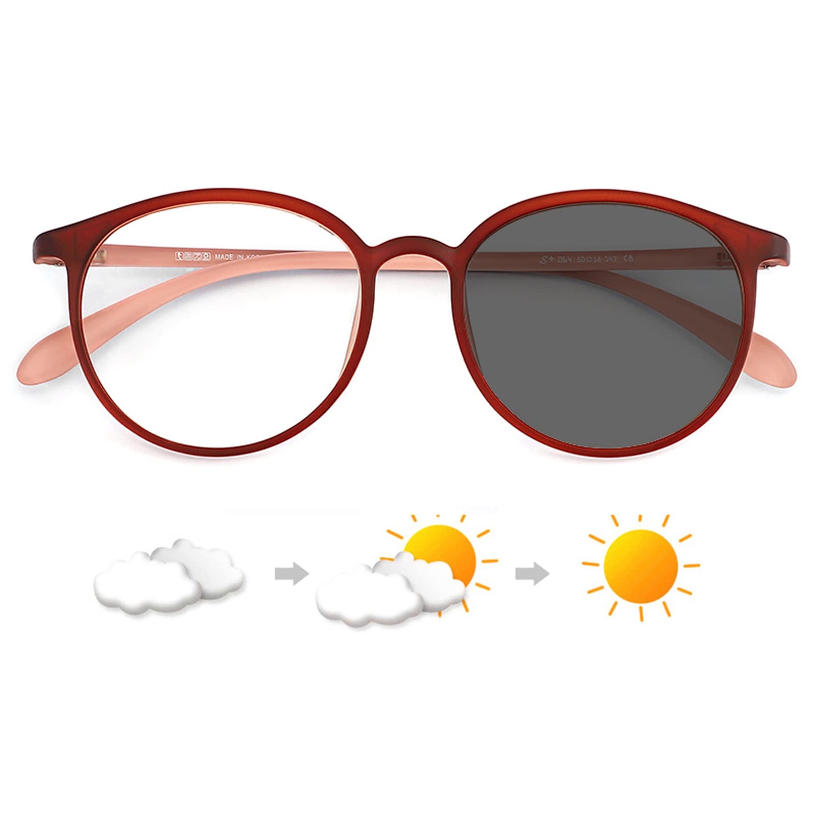 Photochromic Gray Sunglasses for Men & Women - UV Protection, Blue Light Blocking, Anti-Glare Computer Reading Glasses - Perfect for Outdoor Activities, Driving & Screen Time