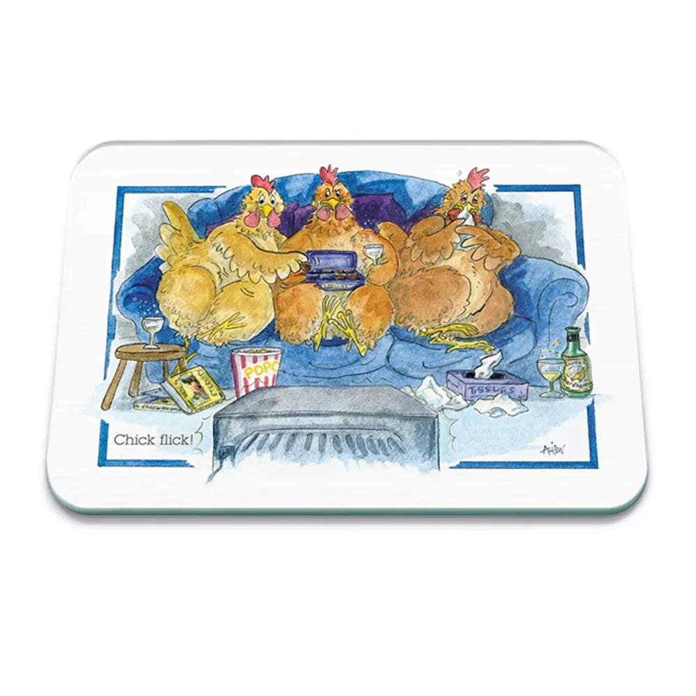 Chick Flick Tempered Glass Countertop Protector - Heat Resistant & Scratch Proof Kitchen Surface Cover for Stoves, Islands & Tables - Perfect for Cooking, Baking & Food Prep