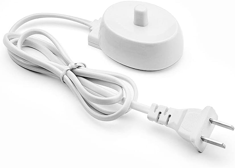 Oral B Electric Toothbrush Replacement Charger - Waterproof IPX7, Safe & Compatible with Braun 3757 & Most Models - Portable Travel Charging Base for Home, Office & Vacation Use