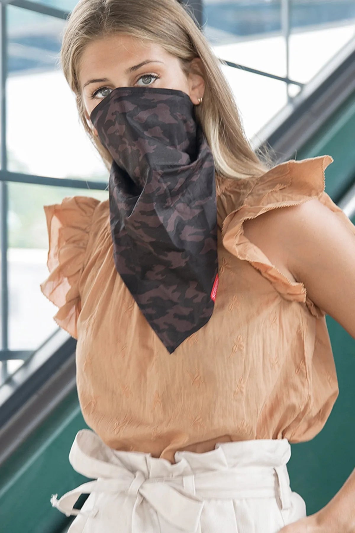 Scough Gray Bandana with Filter - Reusable Face Mask for Dust, Pollen & Pollution Protection - Perfect for Outdoor Activities, Cycling & Hiking