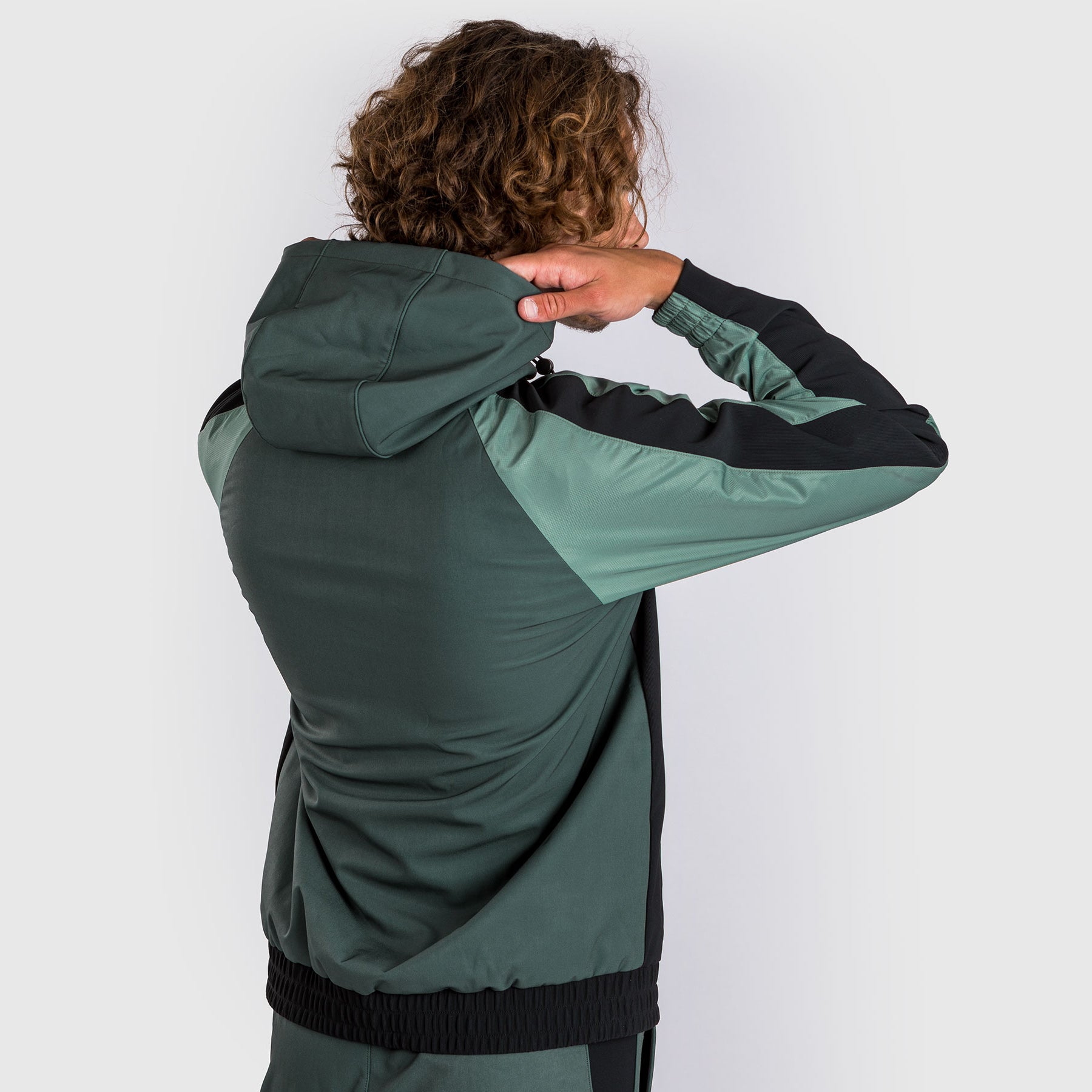 Venum Laser 3.0 Track Jacket - Black/Khaki - Lightweight Training & Running Jacket for Men - Perfect for Gym, Jogging & Outdoor Sports