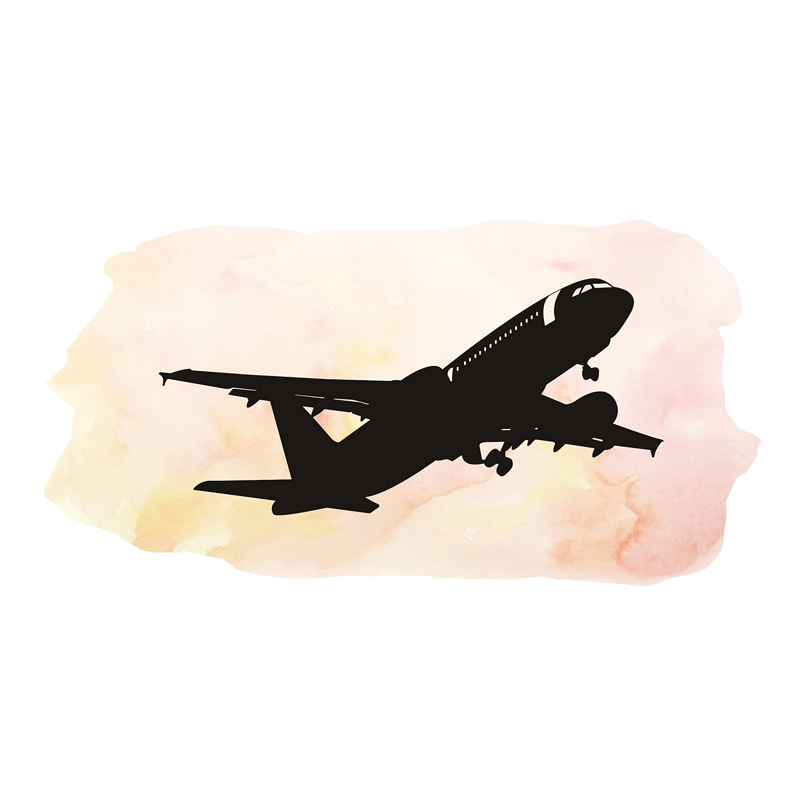 Airplane Wall Decals for Kids Room - DIY Flying Aircraft Stickers for Boys & Girls Bedroom Decor - 10x5 Inch Removable Wall Art - Perfect for Nursery, Playroom & Kids Bedroom Design
