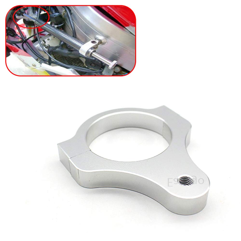 High-Quality 41mm Aluminum Motorcycle Steering Damper Fork Mounting Bracket - Silver | Durable Frame Clamp for Bike Modification & Performance Upgrade | Perfect for Off-Road, Racing & Custom Motorcycle Builds