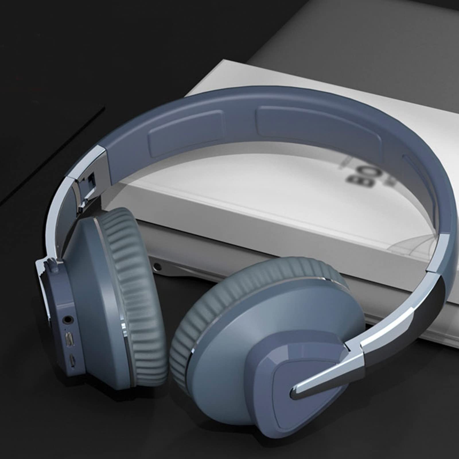 Wireless Bluetooth Over-Ear Headphones with Hi-Fi Stereo & Adjustable Bass - Foldable Design, Soft Earmuffs & Lightweight for Comfortable Long Wear - Supports FM/TF/AUX for Phone, PC, Home - Perfect for Travel, Workouts & Home Entertainment