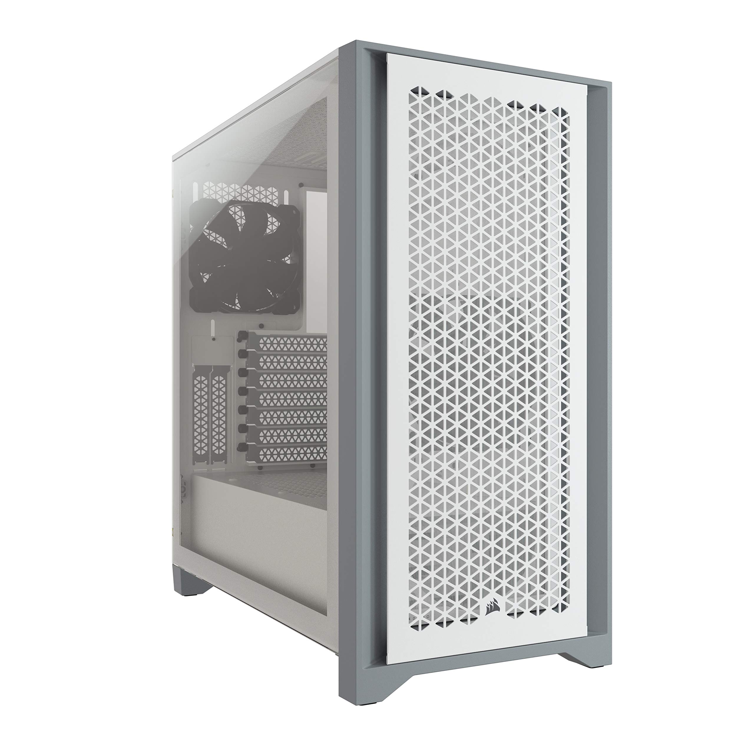 Corsair 4000D Airflow White ATX Mid-Tower PC Case with Tempered Glass - High Airflow Design for Gaming & Workstation Builds