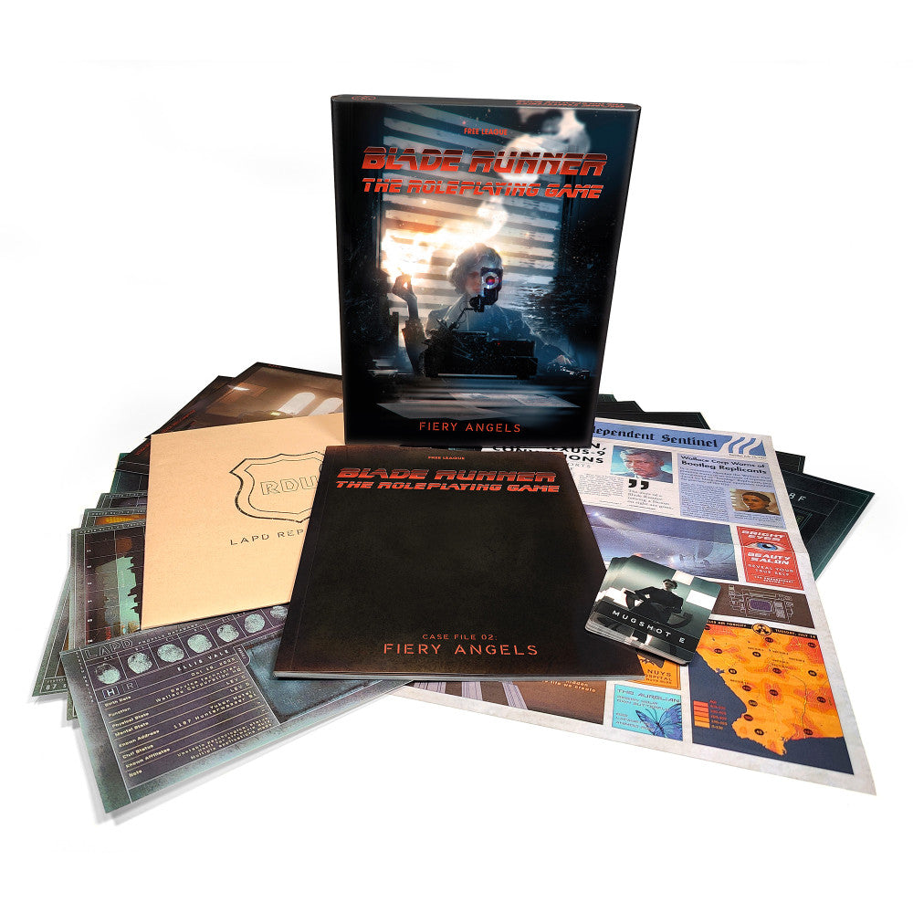 Blade Runner RPG: Fiery Angels Deluxe Scenario Set - Cyberpunk Tabletop Roleplaying Game for Adults - Perfect for Game Nights & Sci-Fi Adventures