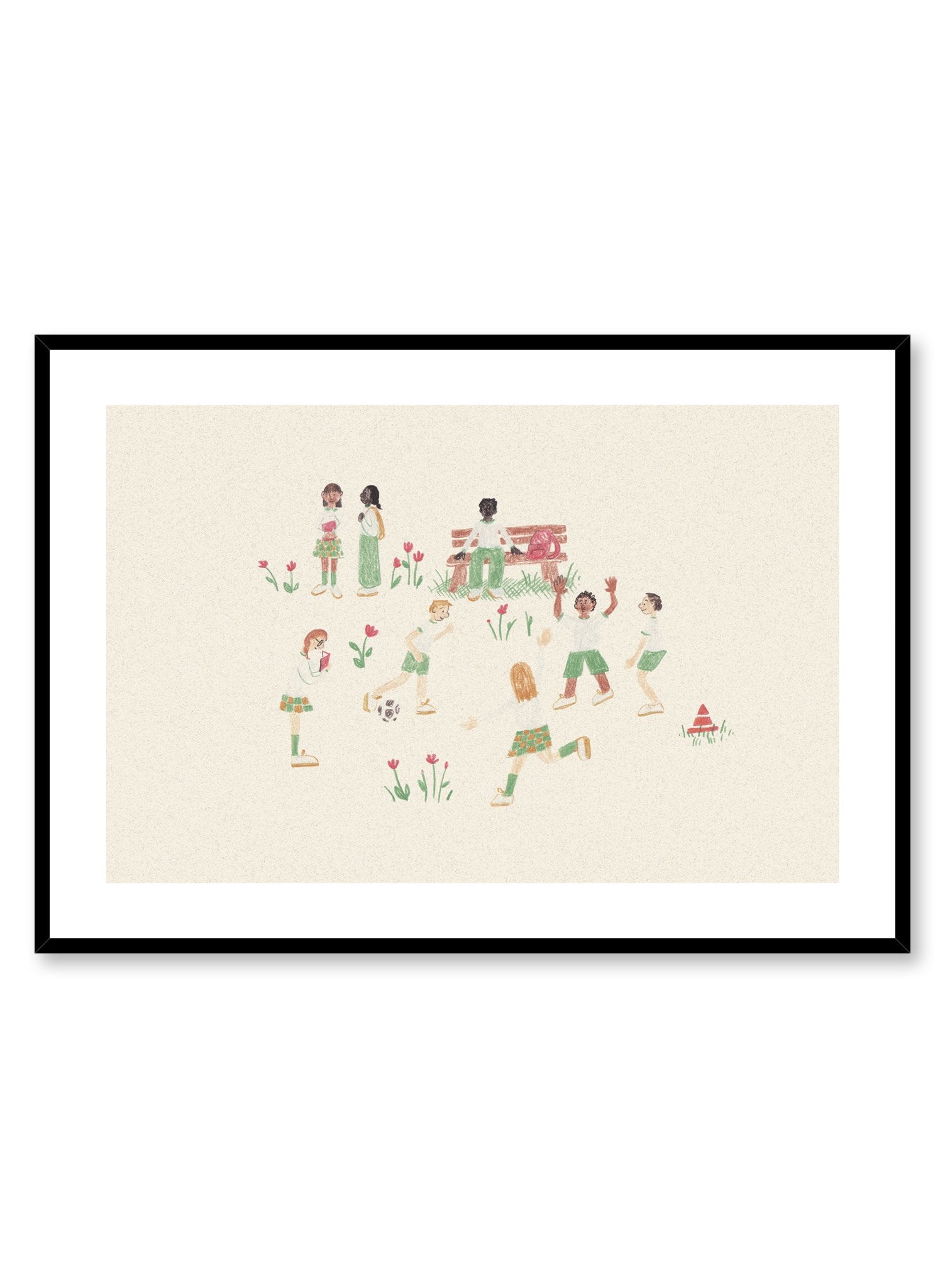 Recess Poster - Fun & Colorful School Playground Sign for Kids - Perfect for Classroom Decor, Playroom Wall Art & Elementary School Activities