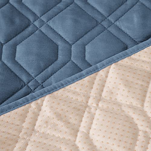 **Waterproof Dog Bed Cover - Non-Slip Sofa Protector for Pets, Large 102x82 Inch, Blue Grey - Ideal for Incontinence, Chewing, and Multi-Pet Households**
