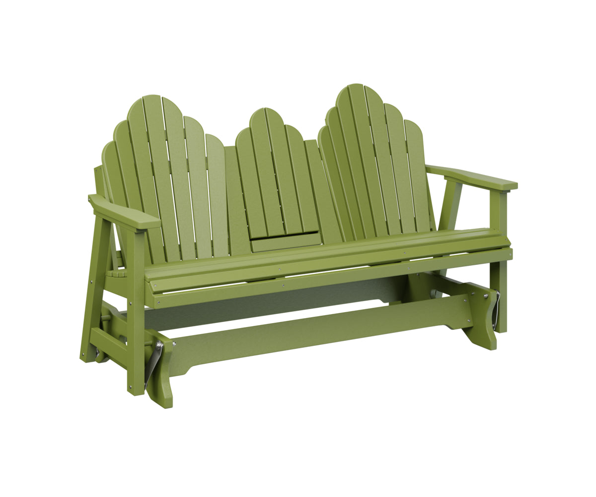 Berlin Gardens Cozi Back 3-Seat Porch Swing Glider with Cup Holder Console - Perfect for Outdoor Patio, Deck, Garden Relaxation