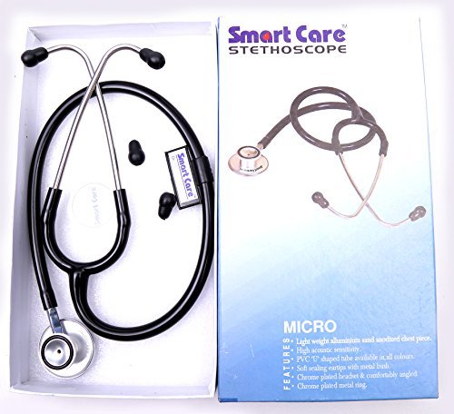 Smart Care Deluxe Professional Pediatric Stethoscope for Kids & Adults - Lightweight, Stainless Steel Chestpiece, Rotatable Diaphragm, Latex-Free PVC (Classic II) - Ideal for Pediatricians, Nurses, and Medical Students