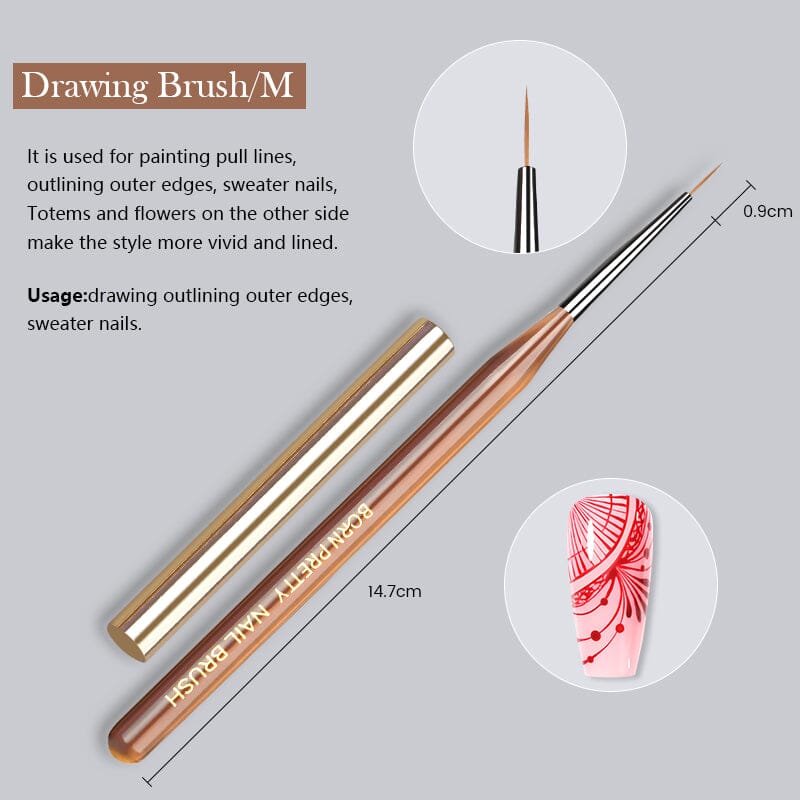 Professional Acrylic UV Nail Brush for Gel Polish Application - Perfect for Nail Art, Manicures & Salon Use