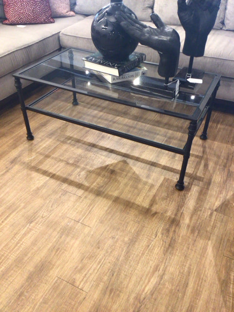 Grandin Road Ashton Rectangular Coffee Table - Modern Living Room Furniture for Small Spaces, Home Decor Centerpiece, Perfect for Books & Coffee