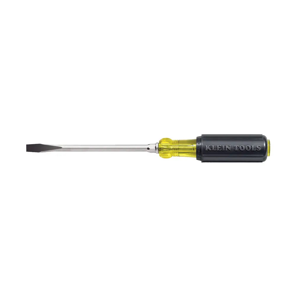 KLEIN KLE 602 8-3/8 Inch Keystone Screwdriver with 8 Inch Round Shank - Perfect for Electrical Work, DIY Projects & Professional Toolkits