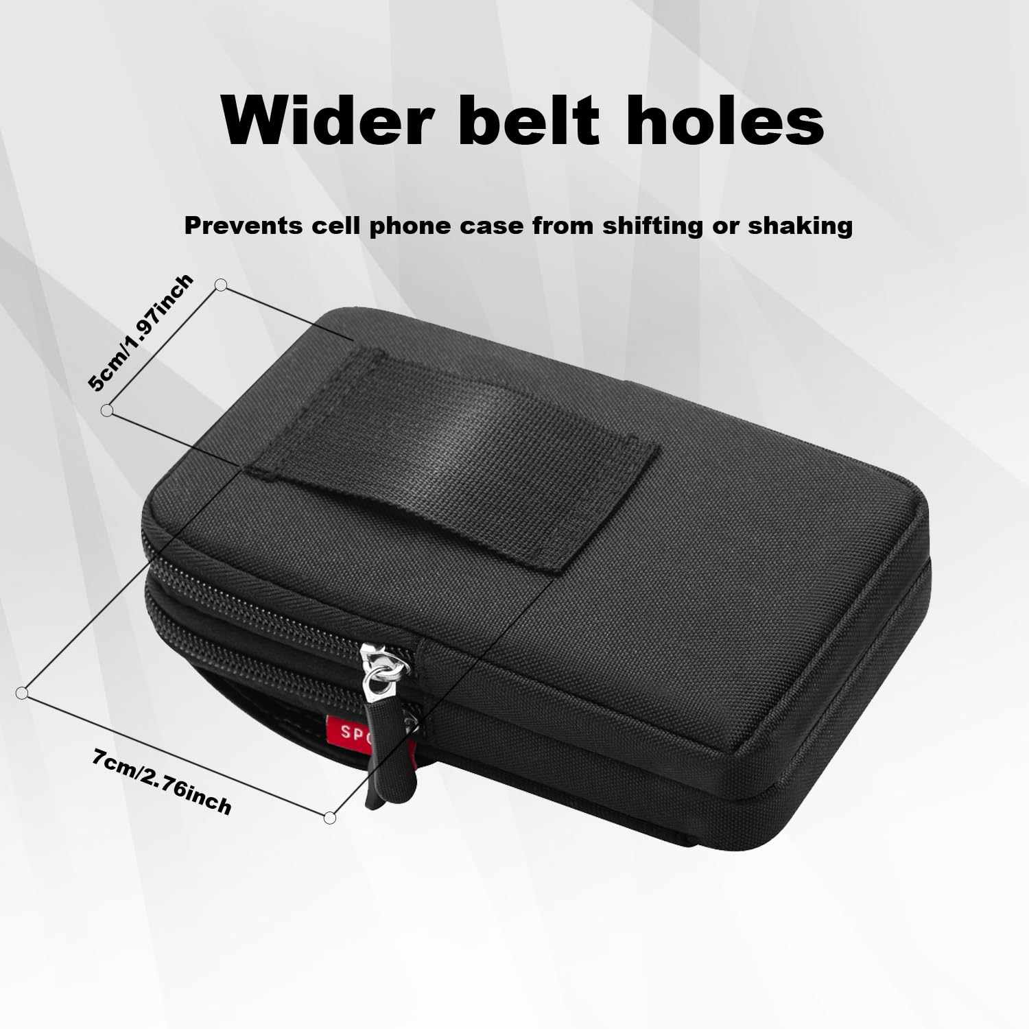 Tactical Cell Phone Holster for Men - Dual Phone Pouch Belt Bag with Belt Loop, Durable Black Phone Holder for Outdoor, Work, and Travel