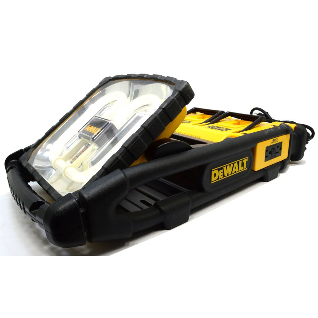 DEWALT DC022 Cordless or Corded Work Light - Bright LED Job Site Lighting for Construction, Garage, and Outdoor Use