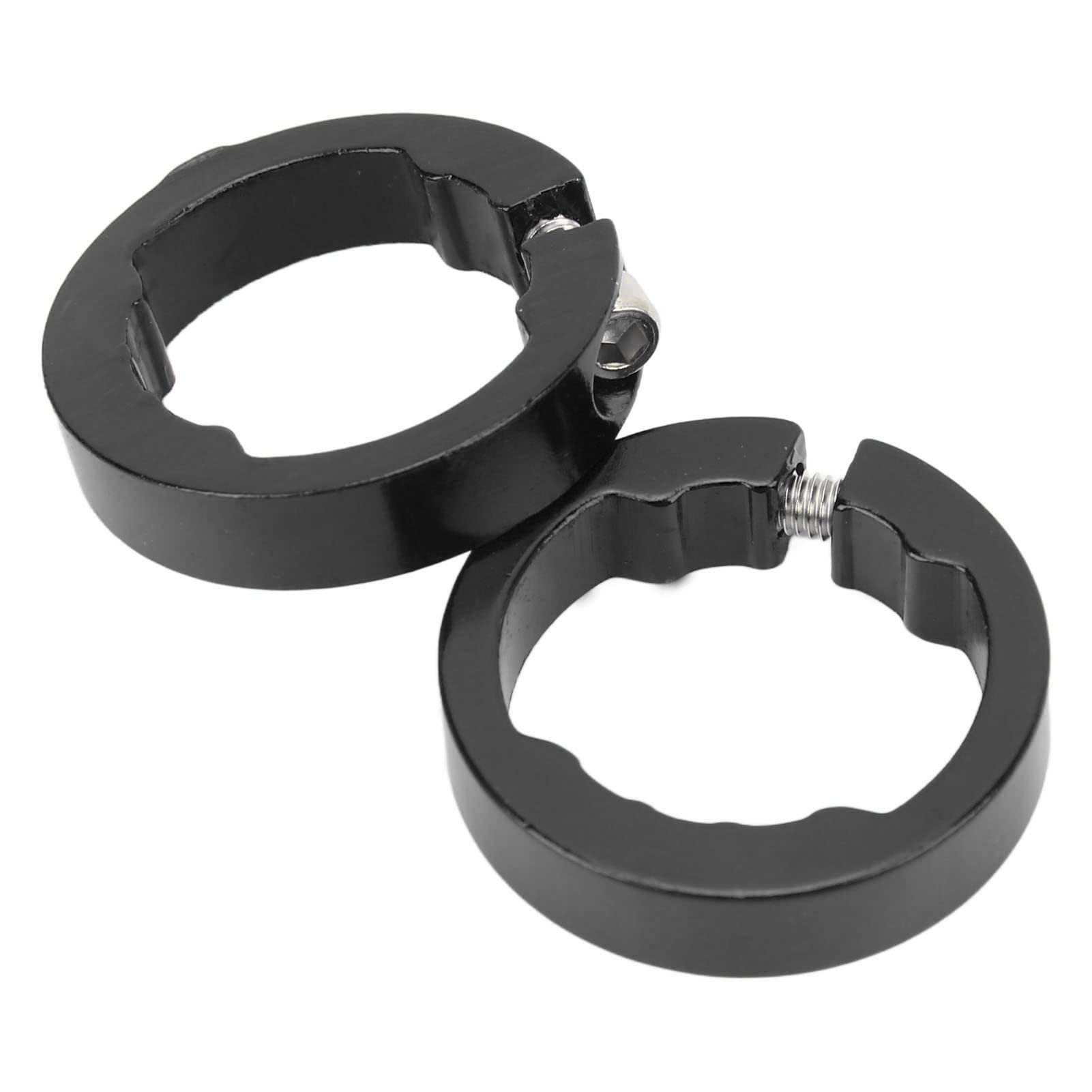 2Pcs Aluminum Alloy Bike Handlebar Grips Lock-On Clamps for 22.2mm Handlebars - Secure Non-Slip Grip Rings for Mountain Bikes, Road Bikes & BMX - Perfect for Cycling, Commuting & Off-Road Adventures