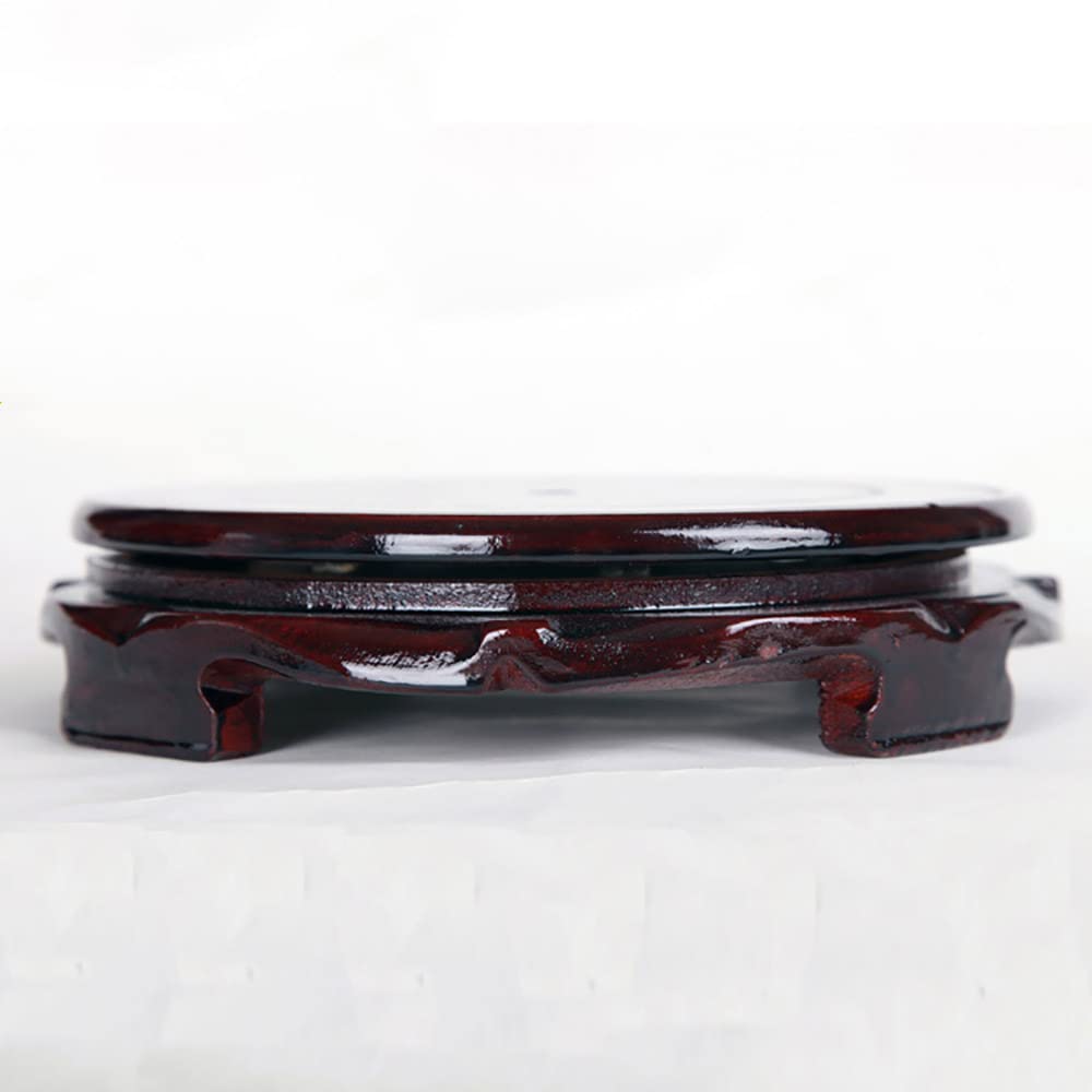 Rotating Wooden Display Stand for Vases, Plants, Fish Tanks & Buddha Statues - Decorative Home Decor for Living Room, Office & Garden