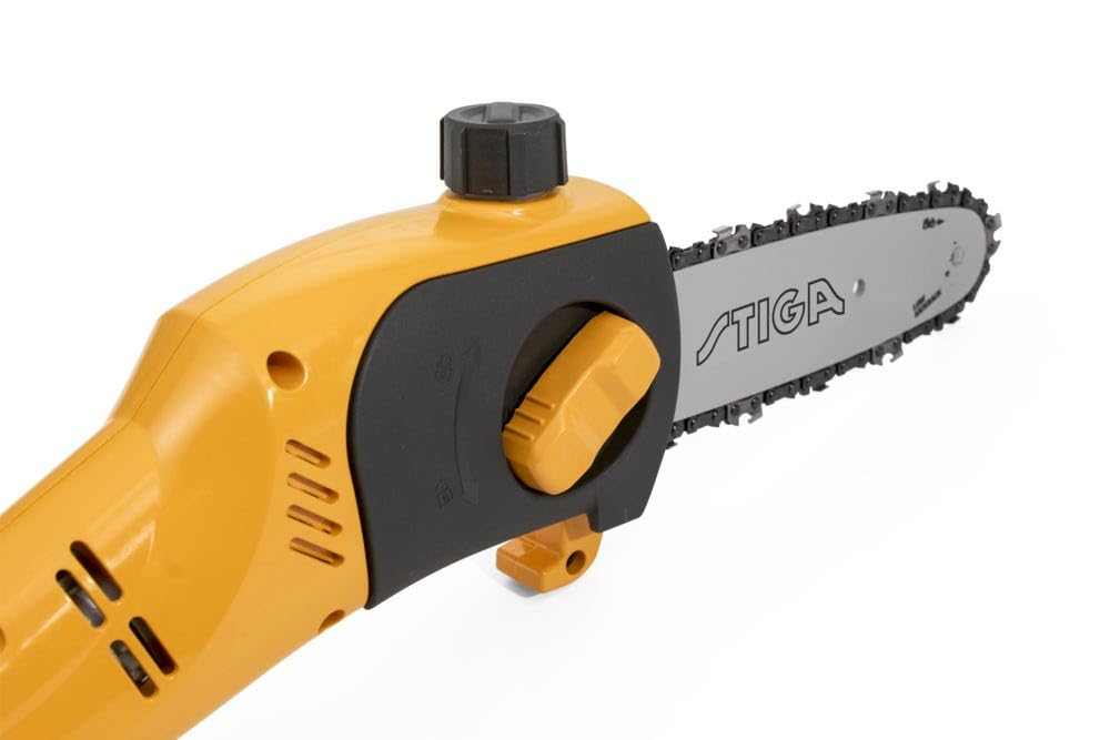 STIGA MT 100e Cordless Telescopic Hedge Trimmer & Tree Pruner Kit with Battery & Charger - Yellow/Gray/Black - Professional Gardening Tool for High Branches & Tall Hedges - Perfect for Landscaping, Yard Maintenance & Garden Care