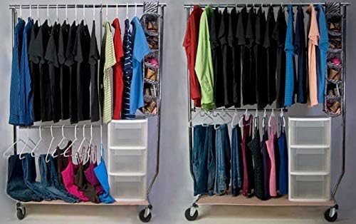 Higher Hangers 40-Pack Heavy Duty White Plastic Closet Organizers - 17 Inch Space Saving Clothes Hangers for Wrinkle-Free Storage | Perfect for Home, Apartment, Dorm, RV, Boat & Yacht Closet Organization