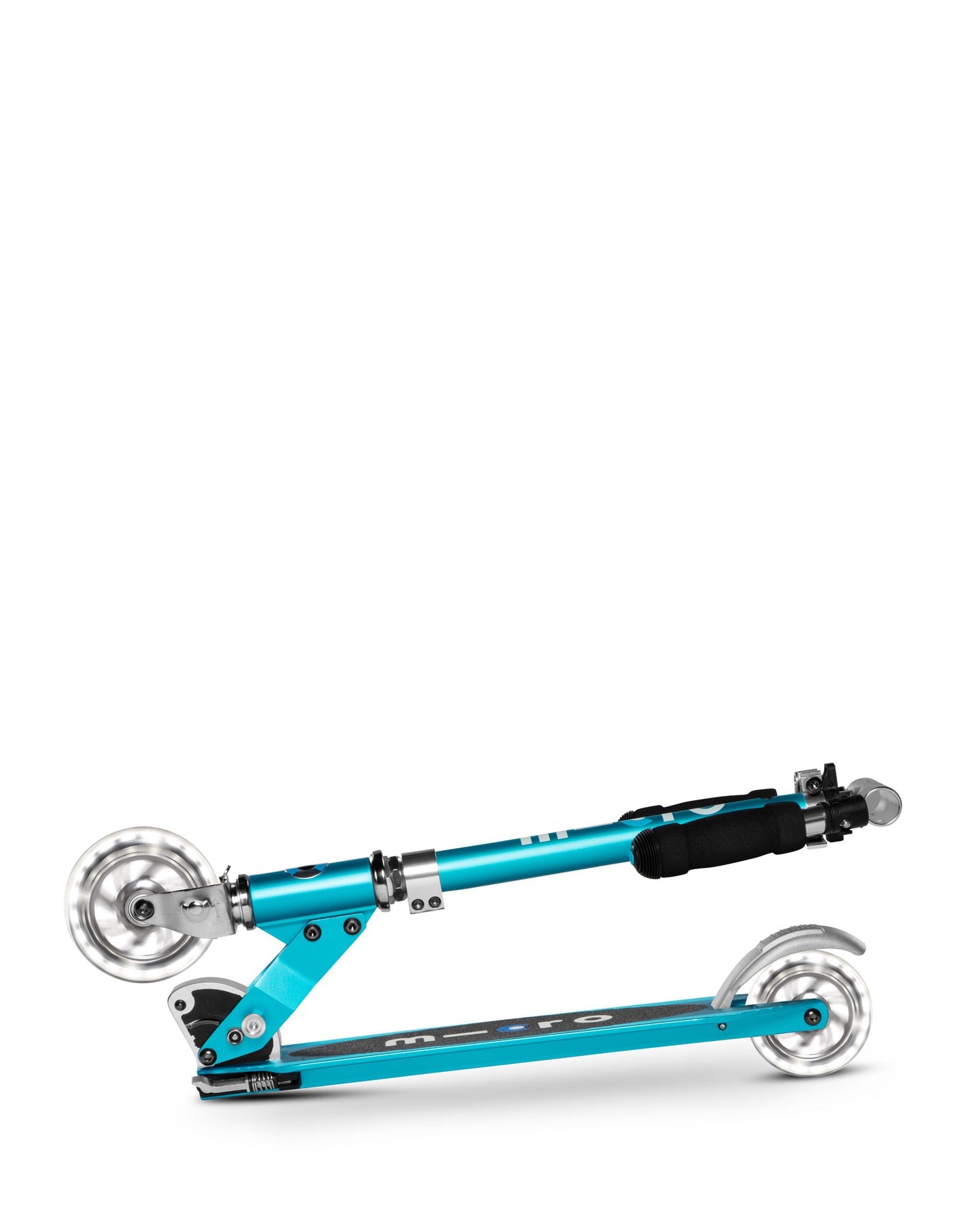 Micro Sprite Kids LED Scooter - Light Up 3 Wheel Kick Scooter for Boys & Girls Ages 5-12, Ocean Blue | Fun Outdoor Ride, Commuting & Neighborhood Play