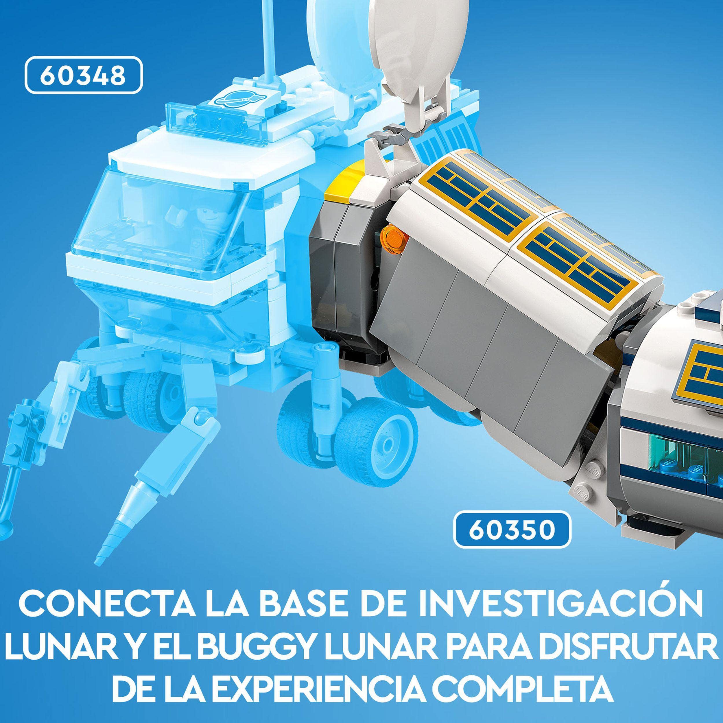 LEGO 60350 City Lunar Research Base, NASA Space Toys with Buggy Vehicle, Building Set for Kids Ages 7+ - Perfect for Space Exploration Play & STEM Learning
