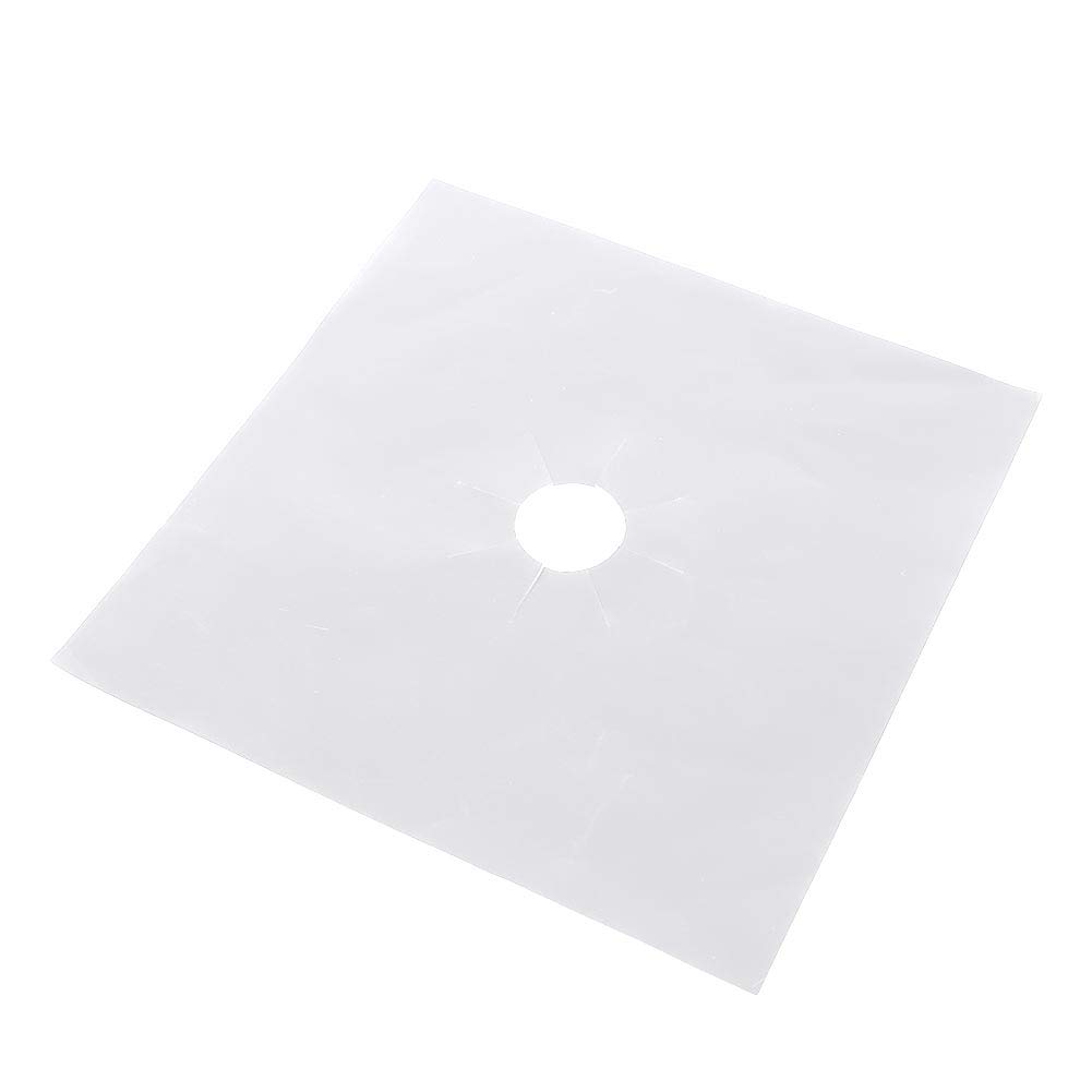 6-Pack Reusable Fiberglass Gas Stove Protector Mats - Silver Non-Slip Heat Resistant Kitchen Liners for Easy Cleaning | Perfect for Cooking, Grilling & Food Prep