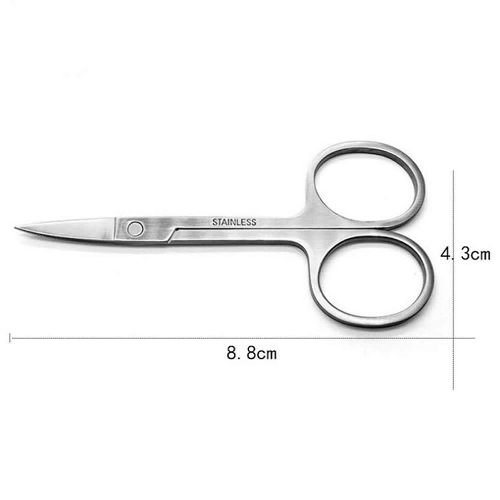 ZEDACA® 2-Pack Stainless Steel Eyebrow Scissors - Professional Eyebrow Trimmer & Shaping Tool for Precise Makeup Grooming at Home or Salon