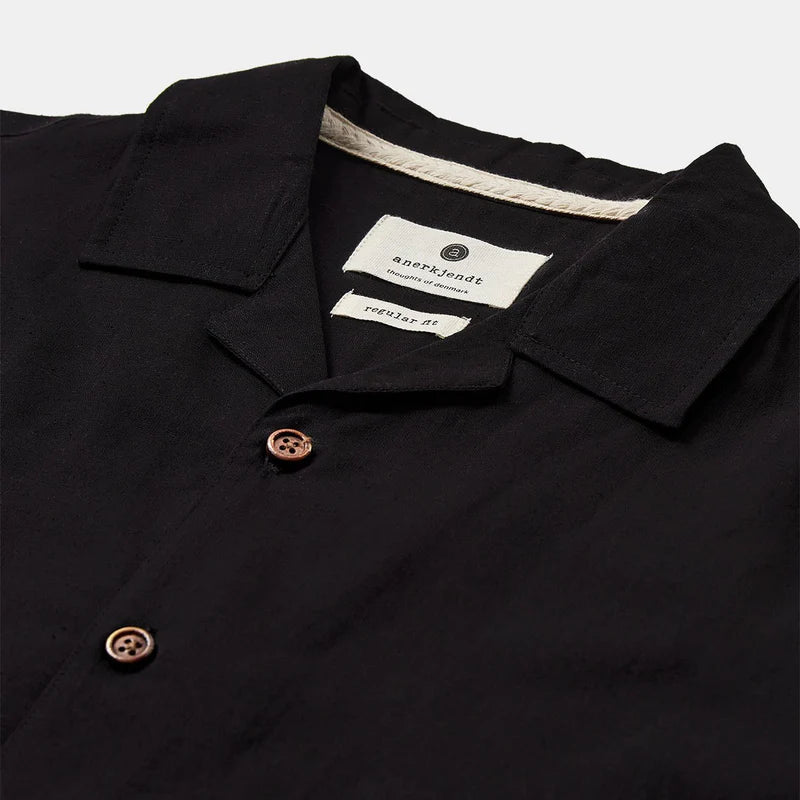 Akleo Men's Short Sleeve Cotton Linen Blend Casual Shirt - Perfect for Summer, Beach & Outdoor Activities