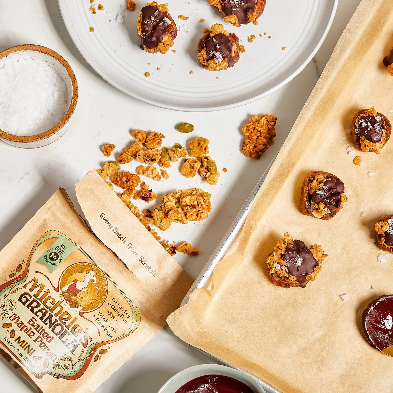 Healthy Gluten-Free Granola Snack Packs - Non GMO, 2 Oz (Pack of 4) | Variety Mini Granola Bites for On-the-Go Breakfast, Office Snacks & Kids Lunch Boxes