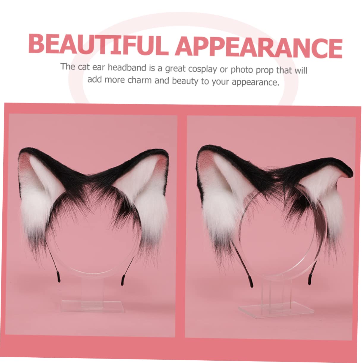 Didiseaon 4-Piece Elegant Cat Ear Headband Set - Women's Fashion Hair Accessories for Parties, Weddings & Daily Wear - Adjustable Hair Bands for Women & Girls