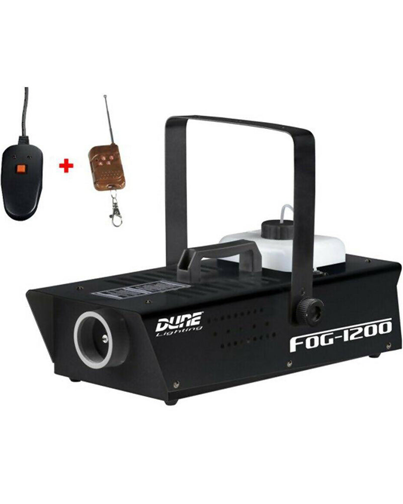 1200W Powerful Dune Fog Machine with Wireless & Wired Remote Control for Halloween Parties, Stage Shows, and DJ Events
