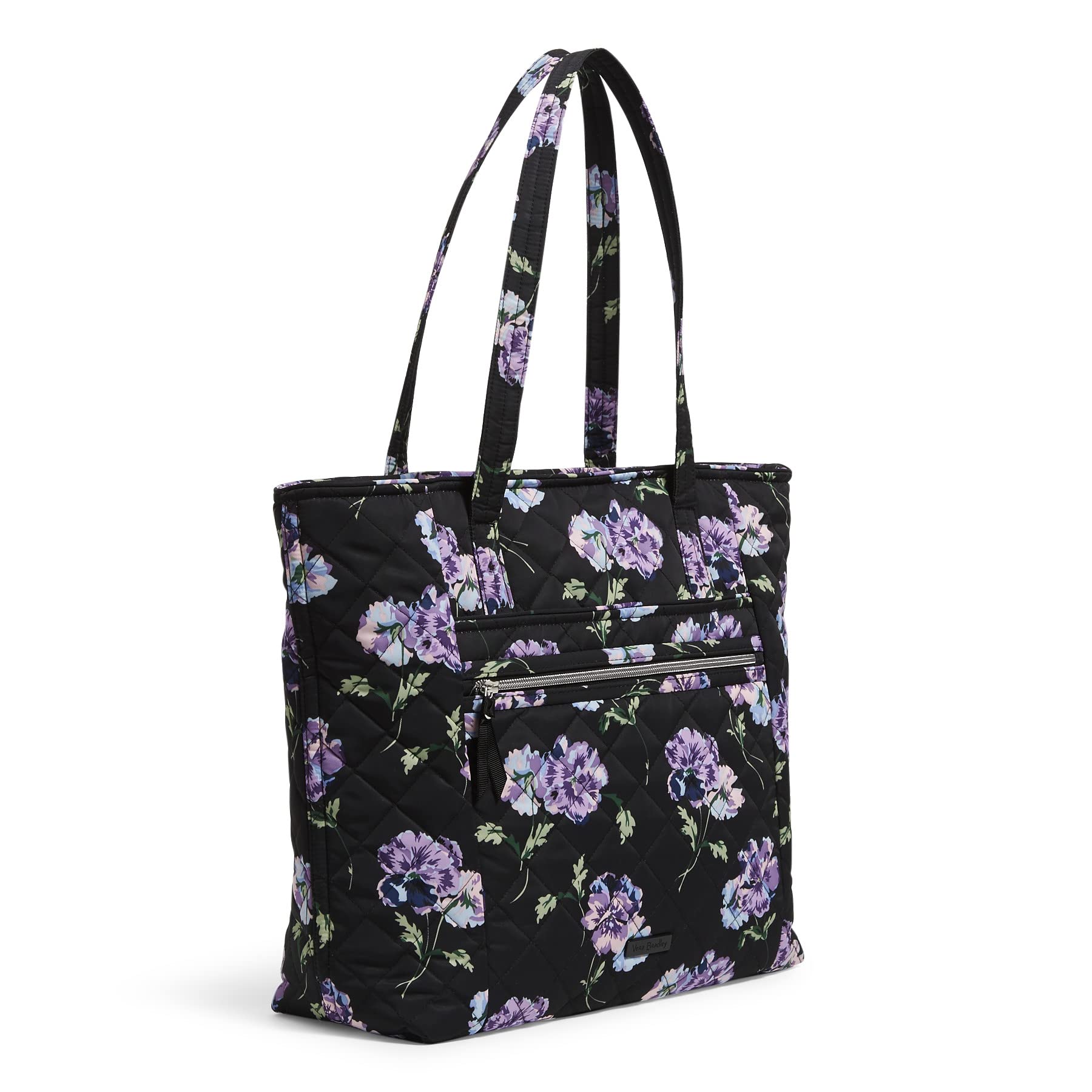 Vera Bradley Women's Performance Twill Vera Tote Bag - Lightweight Durable Shoulder Bag for Work, Travel & Everyday Use | Stylish Laptop Tote with Multiple Pockets | Perfect for Office, Commute & Weekend Errands