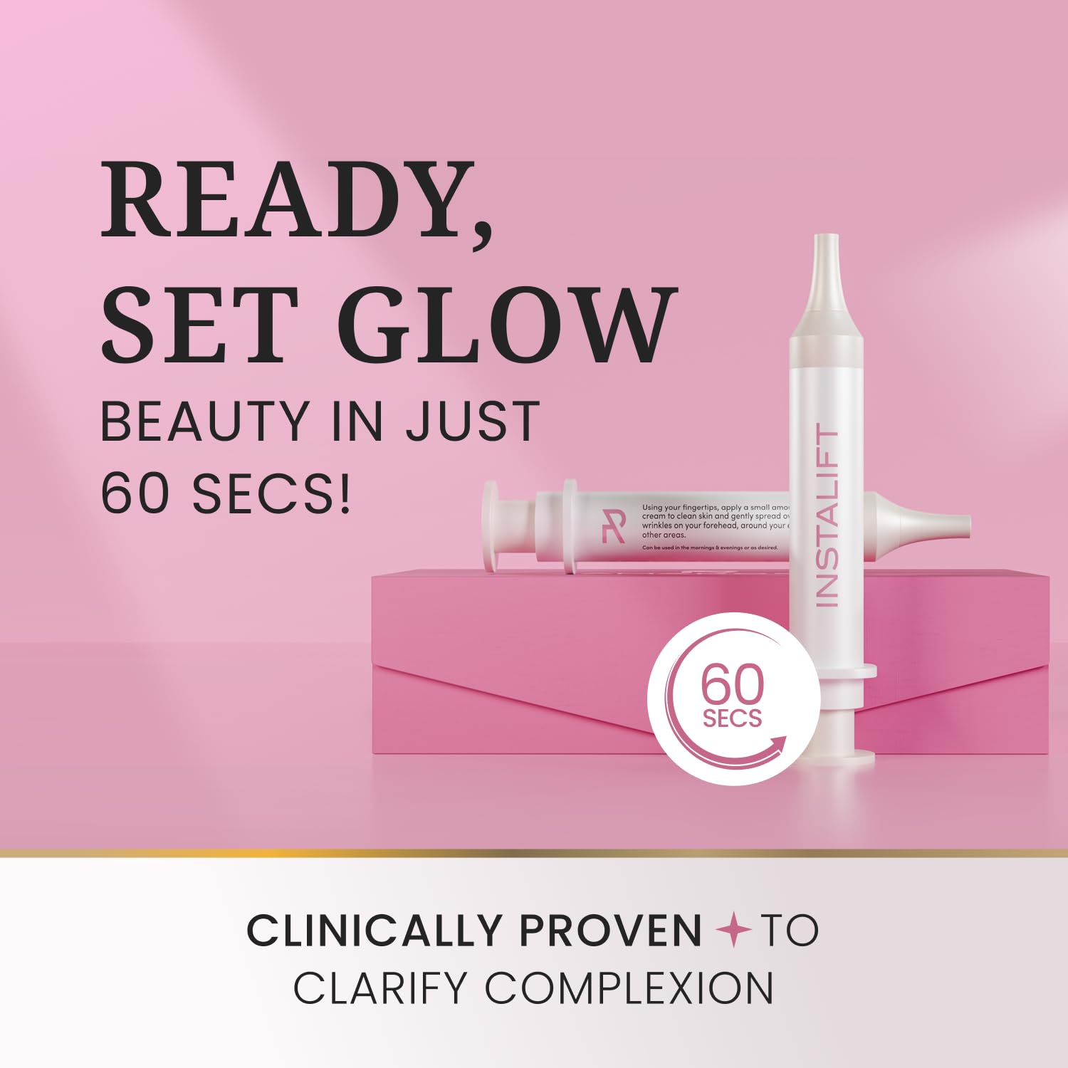 Amarose Instalift Glow Serum - Anti-Aging Face Serum for Wrinkles & Skin Tightening - Botox Alternative with Hyaluronic Acid & Peptides - Perfect for Night Routine & Daily Skincare Regimen
