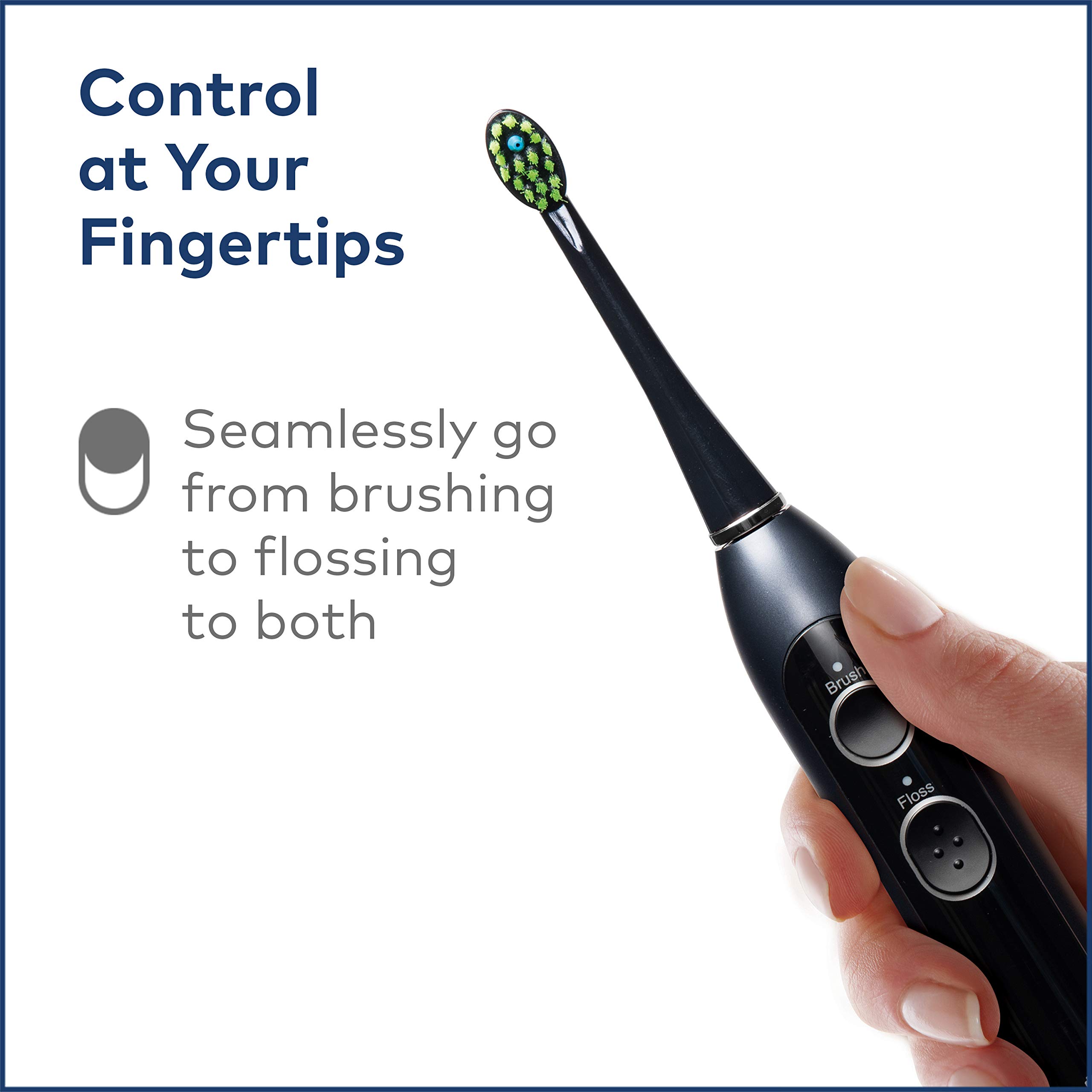 Waterpik Sonic-Fusion Electric Toothbrush with Flossing Technology - Black | Professional Dental Care for Home Use, Perfect for Travel & Daily Oral Hygiene Routine